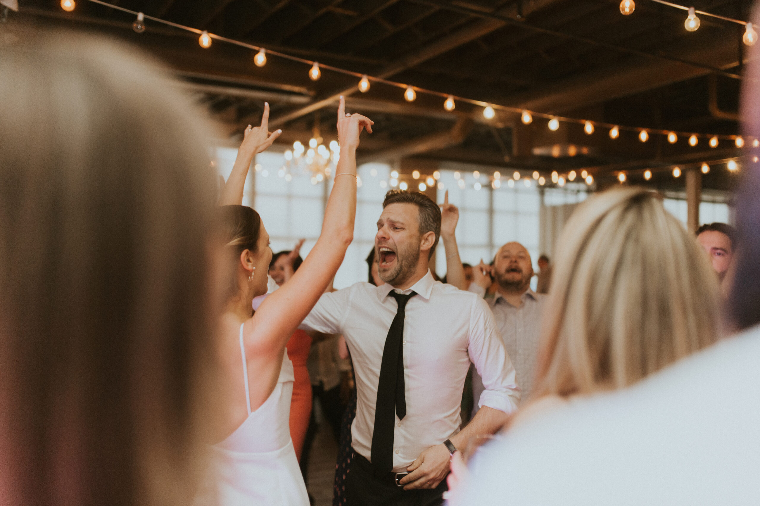 Bride and Groom Dancing at Wedding Reception